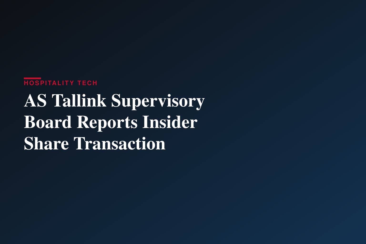 Managers’ Transactions – AS Tallink