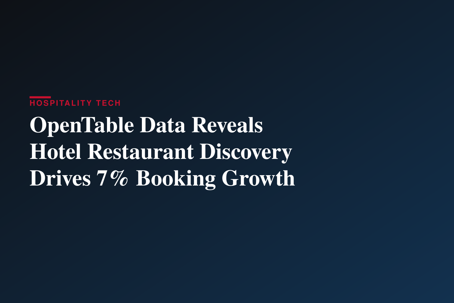 Hotel dining, checked in: OpenTable reveals how hotel restaurants are shaping Canadian dining and travel plans
