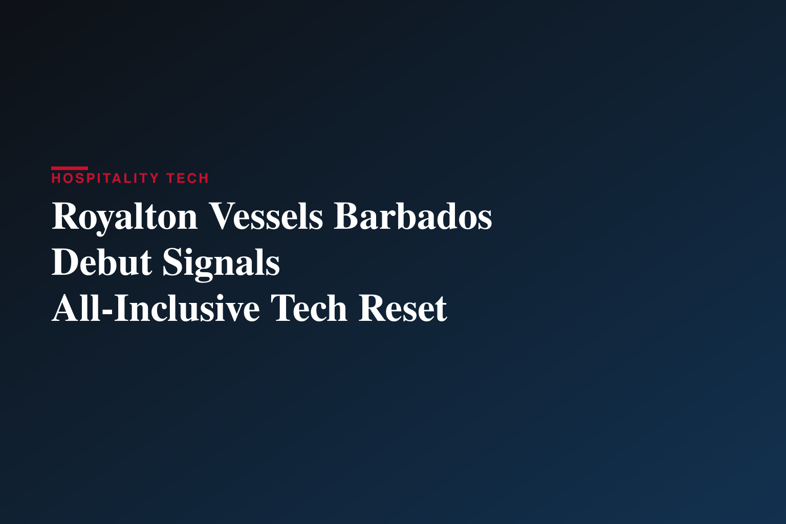 Novo Royalton Vessence Barbados Introduz Conceito Transformador de Resort All-Inclusive