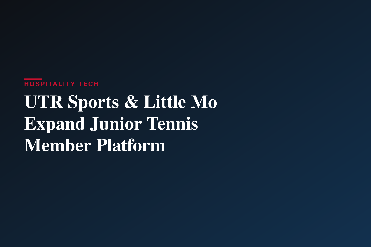 UTR Sports and Little Mo Bring Power Membership Benefits to Junior Tennis Families